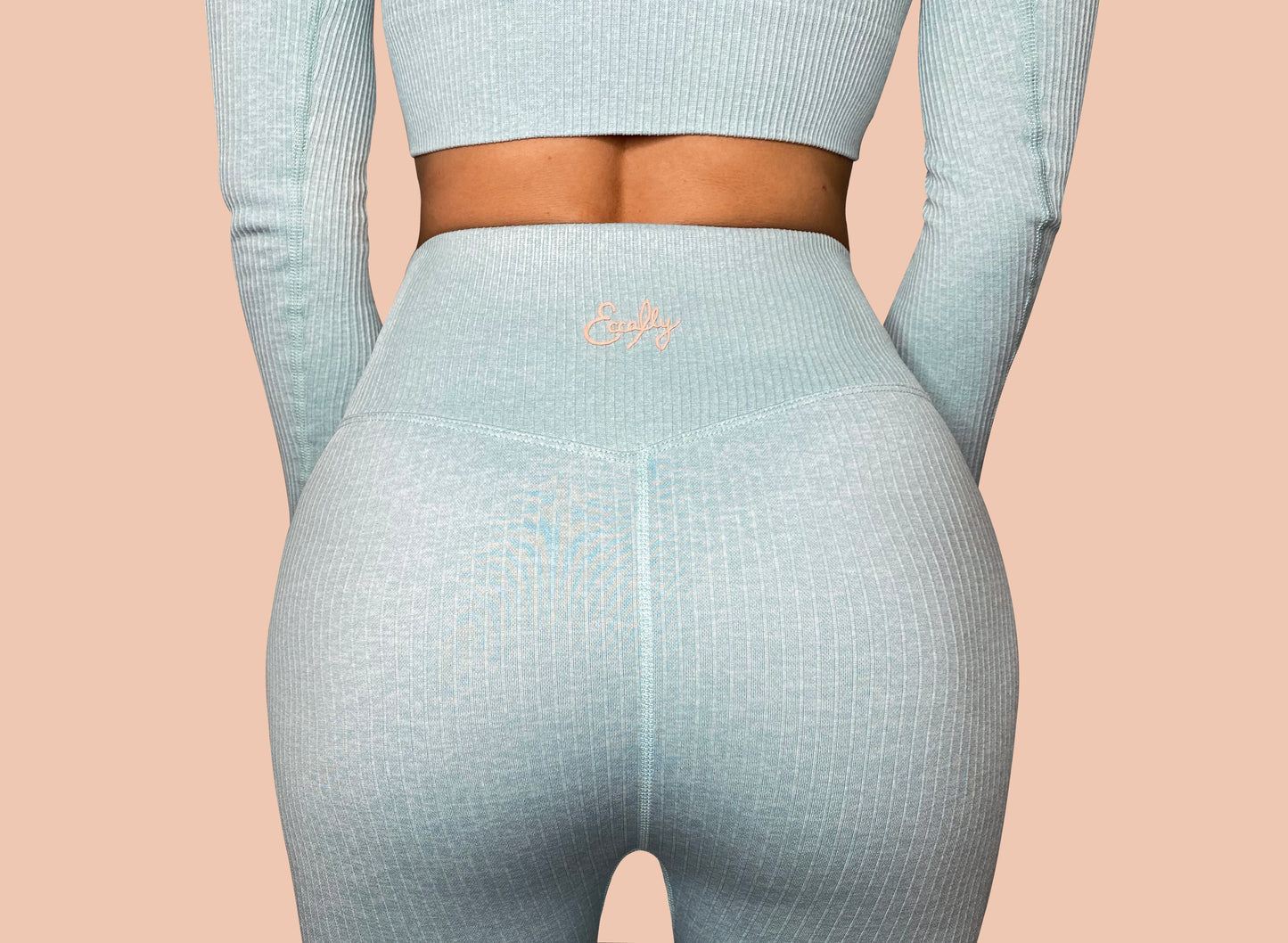 Wendy - Ribbed High Waisted Leggings in Bubblegum