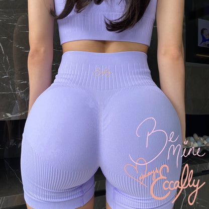 Be Mine Short/Crop Top Set in Frosting