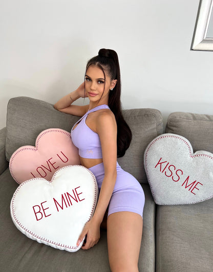 Be Mine Short/Crop Top Set in Frosting